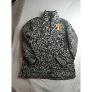 Boxercraft Tennessee Volunteers Sherpa Fleece Quarter Zip Gray Orange Mens M
